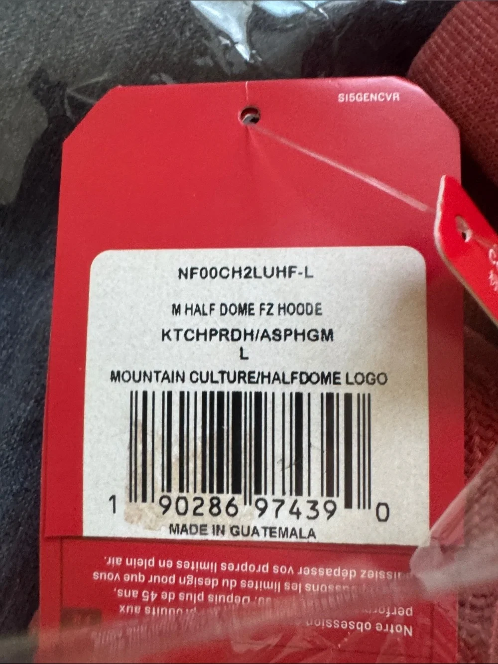 The North Face Brick Red Full-Zip Hoodie with Black Logo